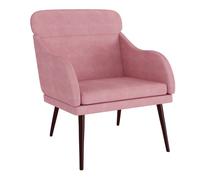 vidaXL Sillón relax de terciopelo Rosa 63x76x80 cm