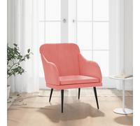 vidaXL Sillón de terciopelo rosa 63x76x80 cm