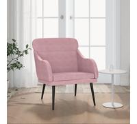 vidaXL Sillón de terciopelo rosa 63x76x80 cm