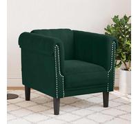 vidaXL Sillón de terciopelo verde oscuro
