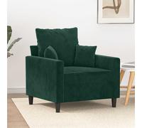 vidaXL Sillón de terciopelo verde oscuro 60 cm