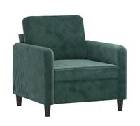 Vidaxl sillón de terciopelo verde oscuro 60 cm