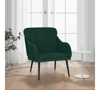 vidaXL Sillón de terciopelo verde oscuro 63x76x80 cm