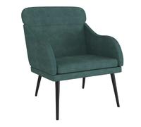 Vidaxl sillón de terciopelo verde oscuro 63x76x80 cm