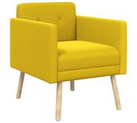 vidaXL Sillón Decorativo Amarillo Terciopelo