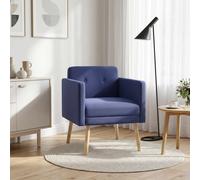 vidaXL Sillón Decorativo Azul Policía Terciopelo