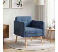 vidaXL Sillón Decorativo Azul Tejido de Chenilla