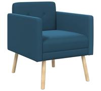 vidaXL Sillón Decorativo Azul Terciopelo