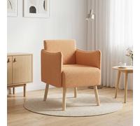 vidaXL Sillón decorativo Beige Bouclé