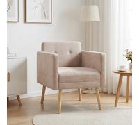 vidaXL Sillón Decorativo Beige Tejido de Chenilla