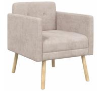 vidaXL Sillón Decorativo Beige Tejido de Chenilla