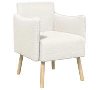 vidaXL Sillón Decorativo Crema Bouclé