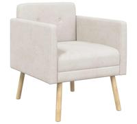 vidaXL Sillón Decorativo Crema Tejido de Chenilla