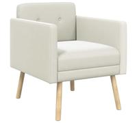 vidaXL Sillón Decorativo Crema Terciopelo