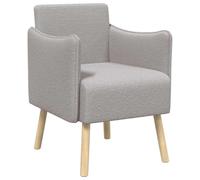 vidaXL Sillón Decorativo Gris Claro Bouclé