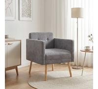 vidaXL Sillón Decorativo Gris Claro Tejido de Chenilla