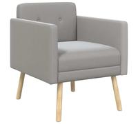 vidaXL Sillón Decorativo Gris Claro Terciopelo