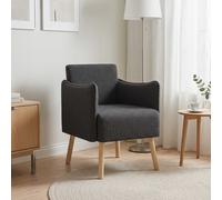 vidaXL Sillón Decorativo Gris Oscuro Bouclé
