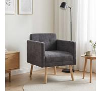 vidaXL Sillón Decorativo Gris Oscuro Tejido de Chenilla