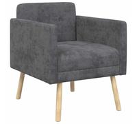 vidaXL Sillón Decorativo Gris Oscuro Tejido de Chenilla