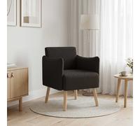 vidaXL Sillón Decorativo Negro Bouclé