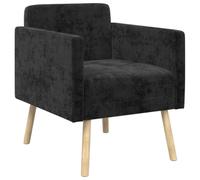 vidaXL Sillón Decorativo Negro Tejido de Chenilla