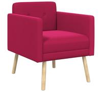 vidaXL Sillón Decorativo Rojo Vino Terciopelo