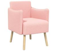 vidaXL Sillón Decorativo Rosa Bouclé