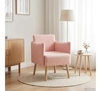 vidaXL Sillón Decorativo Rosa Bouclé