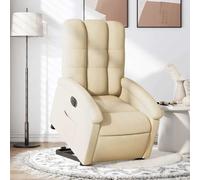 vidaXL Sillón eléctrico reclinable elevable de tela color crema