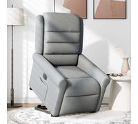 vidaXL Sillón eléctrico reclinable elevable de tela gris claro