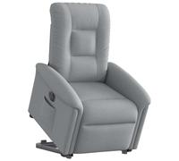 vidaXL Sillón eléctrico reclinable elevable de tela gris claro