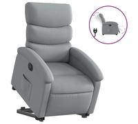 vidaXL Sillón eléctrico reclinable elevable de tela gris claro