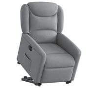 vidaXL Sillón eléctrico reclinable elevable de tela gris claro