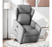 vidaXL Sillón eléctrico reclinable elevable de tela gris claro