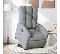 vidaXL Sillón eléctrico reclinable elevable de tela gris claro