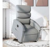 vidaXL Sillón eléctrico reclinable elevable de tela gris claro