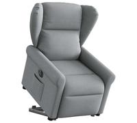 vidaXL Sillón eléctrico reclinable elevable de tela gris claro
