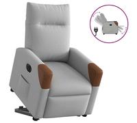 vidaXL Sillón eléctrico reclinable elevable de tela gris nube