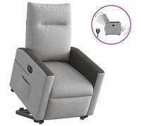 vidaXL Sillón eléctrico reclinable elevable de tela gris nube