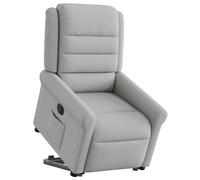 vidaXL Sillón eléctrico reclinable elevable de tela gris nube