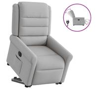 vidaXL Sillón eléctrico reclinable elevable de tela gris nube