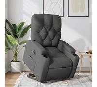 vidaXL Sillón eléctrico reclinable elevable de tela gris oscuro