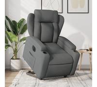 vidaXL Sillón eléctrico elevable reclinable - Asiento ajustable - Tela gris oscuro