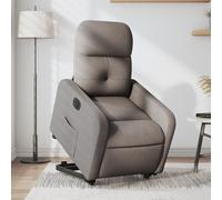 vidaXL Sillón eléctrico reclinable elevable de tela gris taupe
