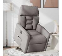 vidaXL Sillón eléctrico reclinable elevable de tela gris taupe