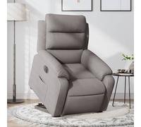 vidaXL Sillón eléctrico reclinable elevable de tela gris taupe