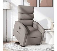 vidaXL Sillón eléctrico reclinable elevable de tela gris taupe
