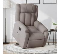 vidaXL Sillón eléctrico reclinable elevable de tela gris taupe