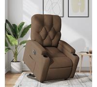 vidaXL Sillón eléctrico reclinable elevable de tela marrón